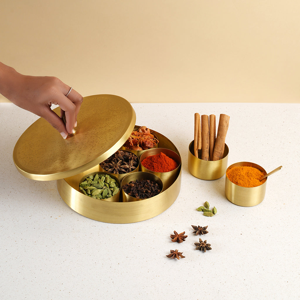 Brass Masala Box