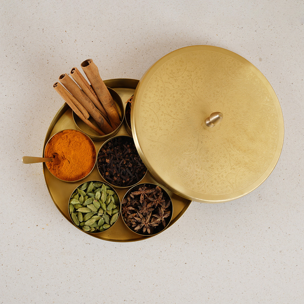 Brass Masala Box