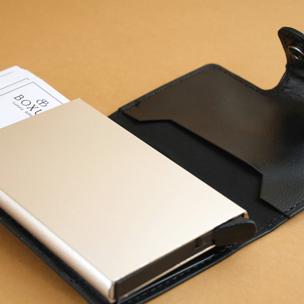 SmartSlide- Leather Card Holder