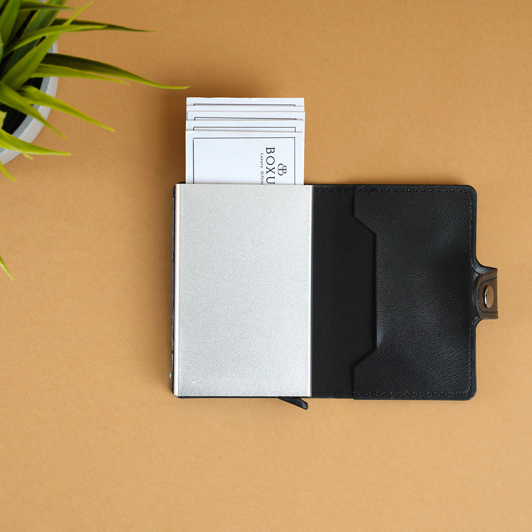 SmartSlide- Leather Card Holder