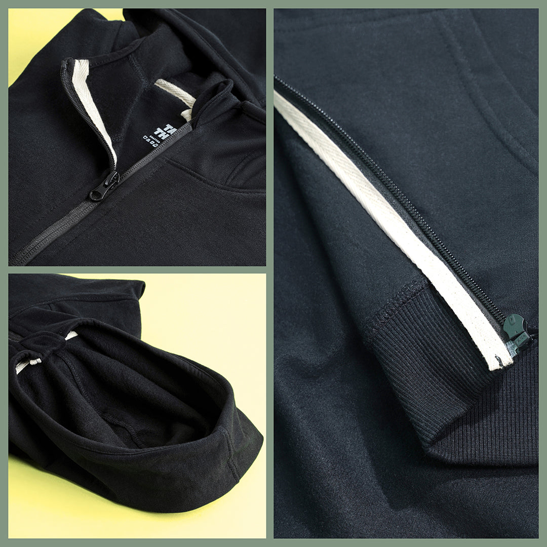 Eclipse- Black Zip Hoodie