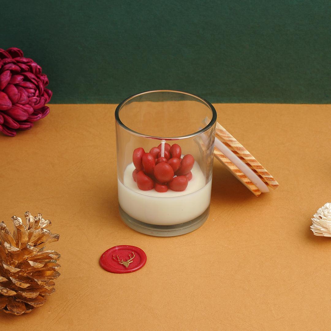 Candle with flower detail