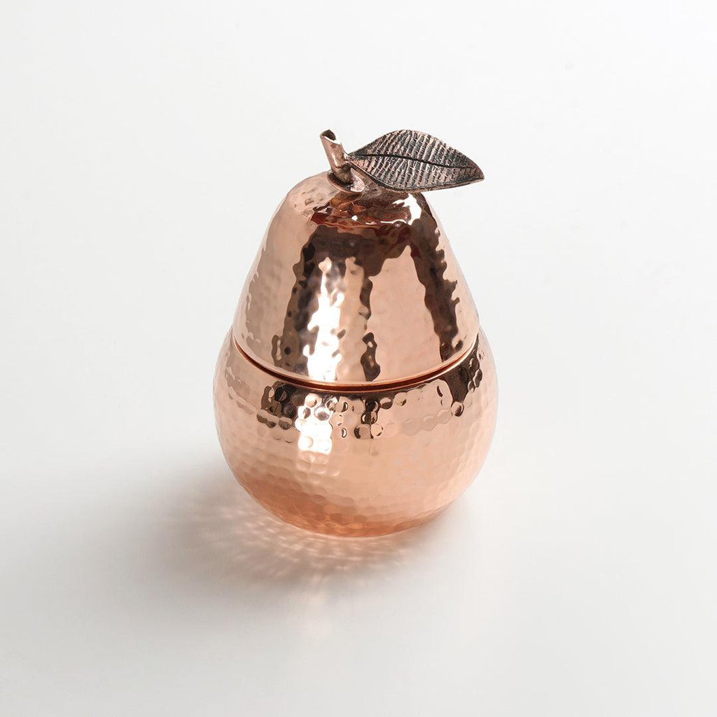 Metal jar - pear